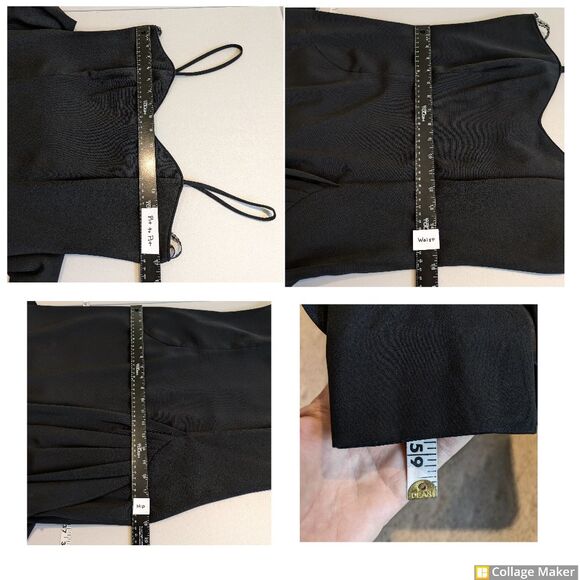 VTG Karen Lawrence Sz 10 Gold Black Brocade Velvet Jacket with Long Black Dress - Picture 15 of 16